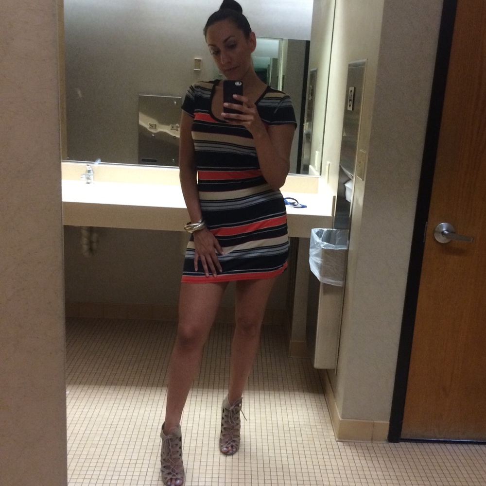 Derek Heart Super Soft Striped T-shirt Dress